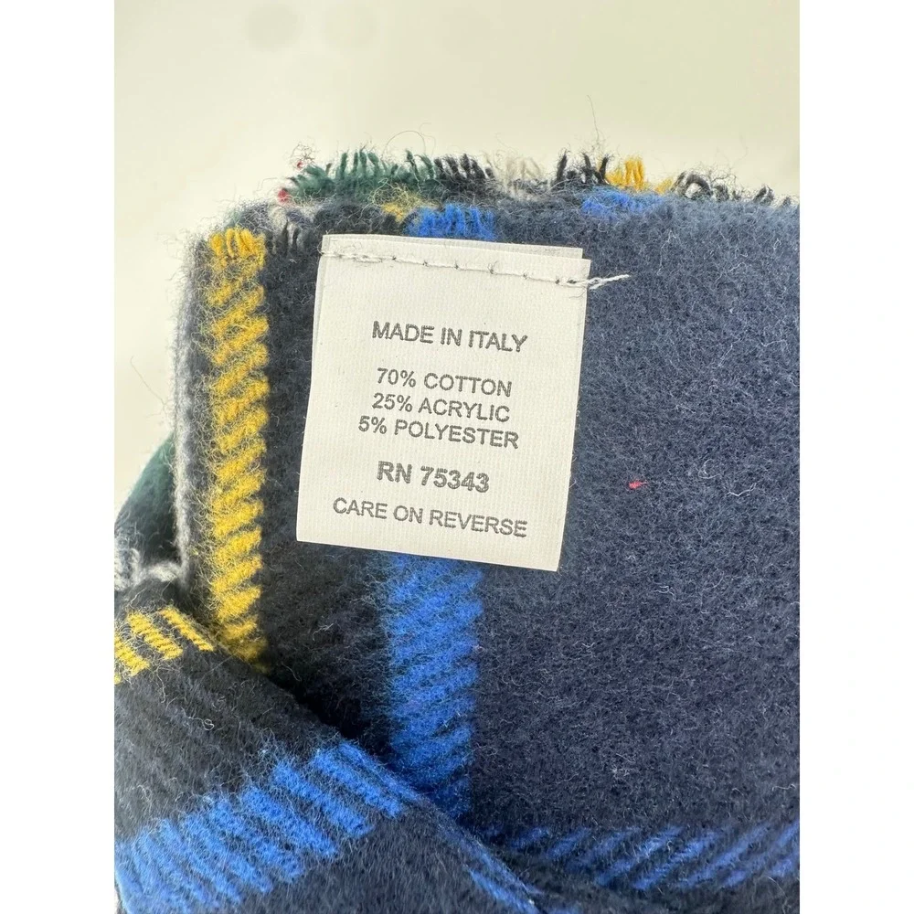 Nido Notte Italia Plaid Throw Blanket Tartan Plaid Christmas Made in Italy 51x67